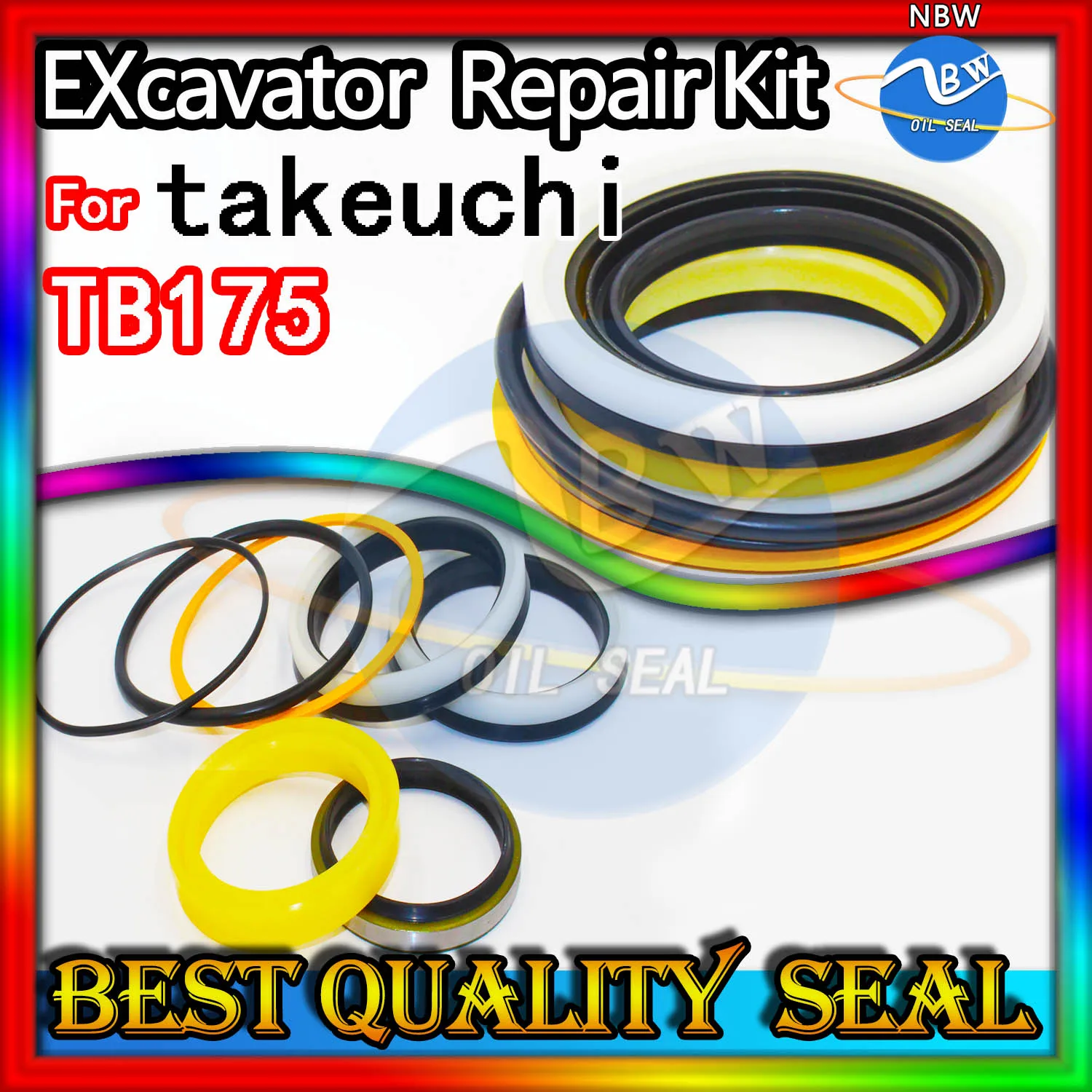 

For takeuchi TB175 Repair Kit Excavator Oil Seal Hydraulic Pump Digger Clamshell Shovel Adjust Swing Gear Center Joint NBR