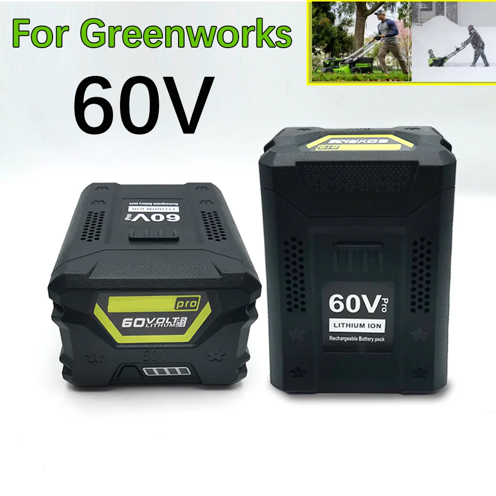 

60V 10Ah Rechargeable Battery Lithium-ion for Greenworks pro 60V Lawn Mower Trimmers Edgers Chainsaws Pole Saws Blower