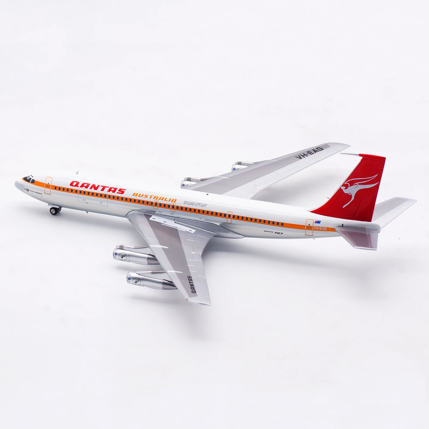 IF707QF0125P Aereo da collezione in lega regalo INFLIGHT 1:200 Qantas "LAST FLIGHT" Boeing B707-300 Diecast Aircraft Jet Model VH-EAG