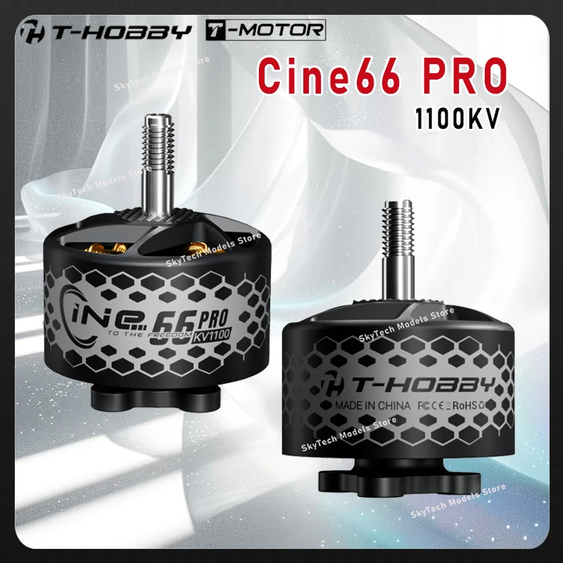 T-MOTOR T-HOBBY Cine66 PRO 1100KV Бесщеточный двигатель — 6-8S Напряжение 3,7 кг Тяга 8–9,5 дюйма X4/X8 Cinematic FPV RC Power Part