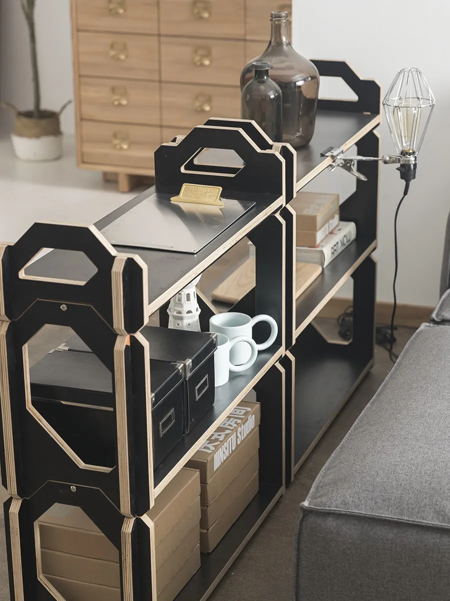 Floor-to-ceiling white black picture book shelf storage rack multi-layer storage rack household