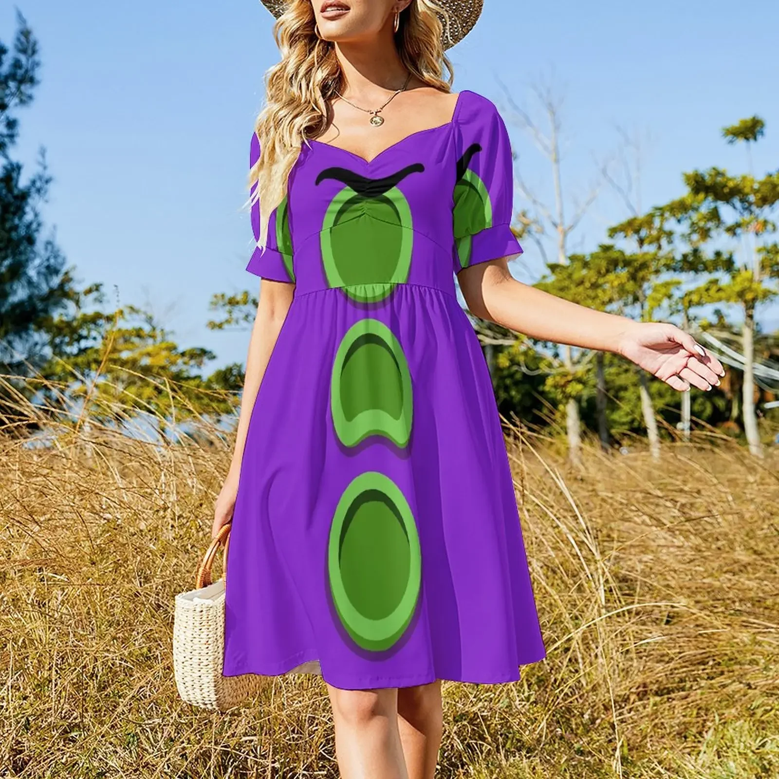 Purple Tentacle - Day of the Tentacle DOTT Short-Sleeved Dress dress loose summer dress dresses for woman