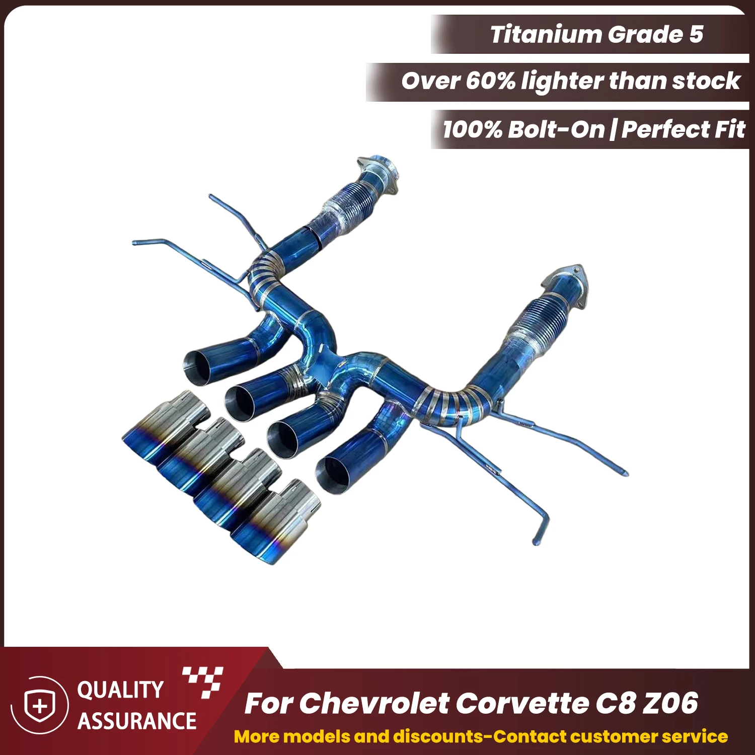 

Aggressive Exhaust Sound ECCF Titanium Catback Exhaust For Chevrolet Corvette C8 Z06 Performance Upgrade Easy Installation