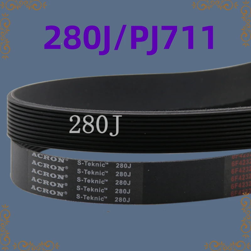 1PCS 280J/PJ711 Rubber Multi Groove Belt Multi Wedge Belt Bailiheng Treadmill Belt Industrial Belt