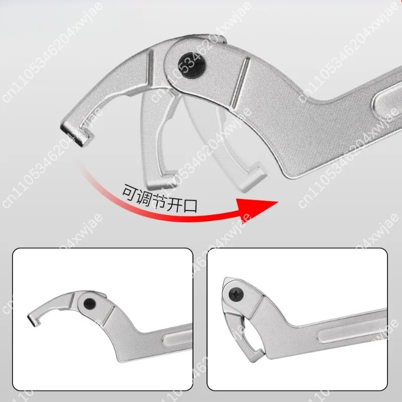Multi-Function Water Meter Tool Kit Includes Hook Crescent Spanner for Valve Cover Nut Removal Plumbing Repair