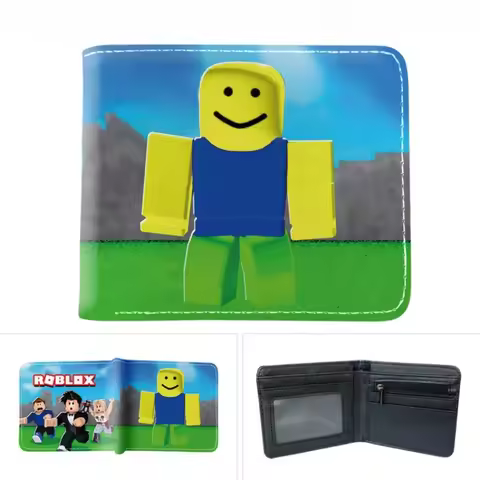 Game Roblox Cartoon Print Wallet Short Folded Coin Purse Student Fashion Anime Peripheral Storage Bag Birthday Gift