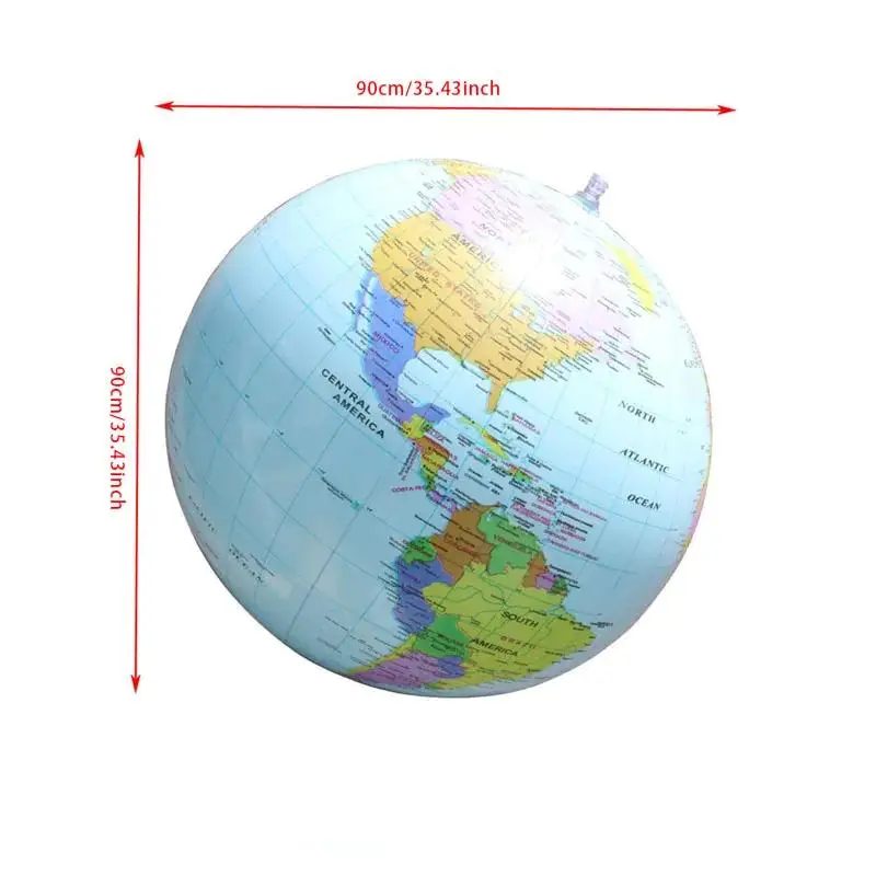 90CM opblaasbare ballon onderwijs prop Engelse versie kaart kinderen kinderen verlichting bal speelgoed geografie opblaasbaar