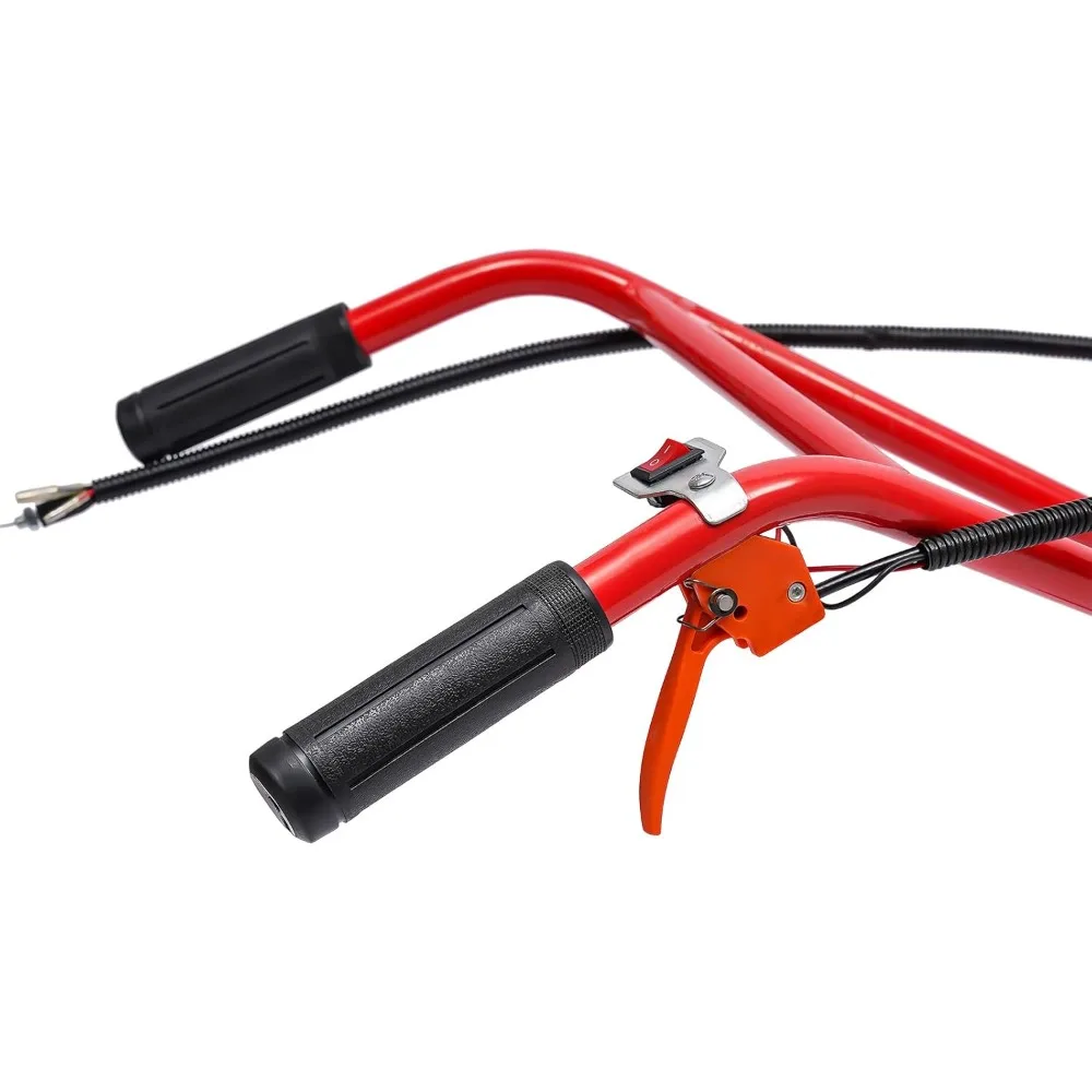 جزازة العشب ذات الدفع اليدوي بالبنزين ثنائي الأشواط 49cc، 3 في 1 6500-7000 دورة في الدقيقة ماكينة تشذيب العشب وقطاعة الفرشاة مع تبريد الهواء