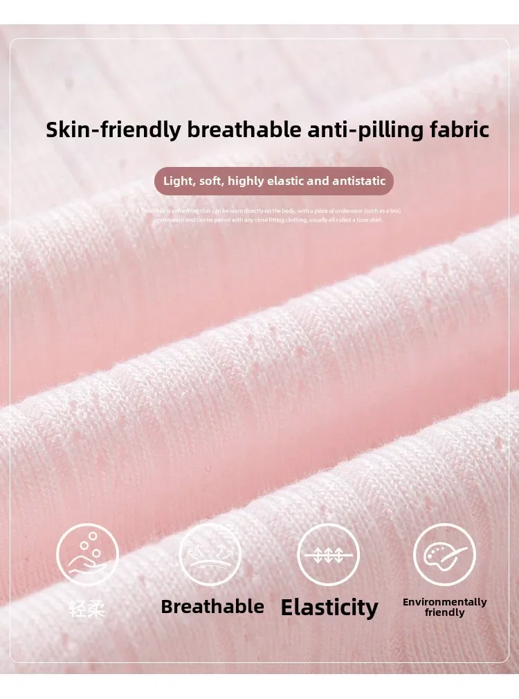 Neues Damen-Langarm-T-Shirt mit U-Kragen, schmales Oberteil für Frühling und Herbst, französischer Stil, Damenbekleidung mit gefälschtem Zwei-Spitzenrand, Y2k-Top – Detail 5