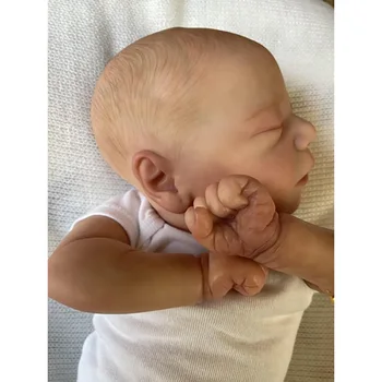 53cm reborn baby doll chase sleep newborn baby doll already painted 3D skin visible veins real picture