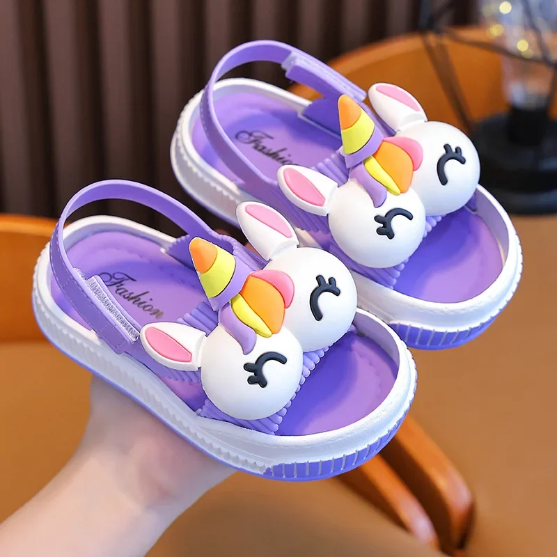 Summer Children\'s Sandals for Boys Baby Open Toe Outdoor Beach Sandals Non-Slip Soft Bottom Girls Shoes Cute Cartoon Kids Shoes