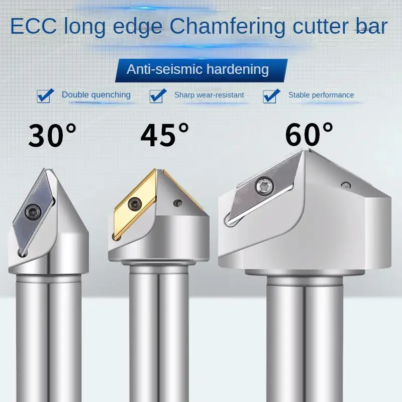 Long Edge Large Banding Cutter Bar, instalação de abertura grande, ECC17005 ECC31005, 30, 45, 60 graus, XCET170404, XCET310404