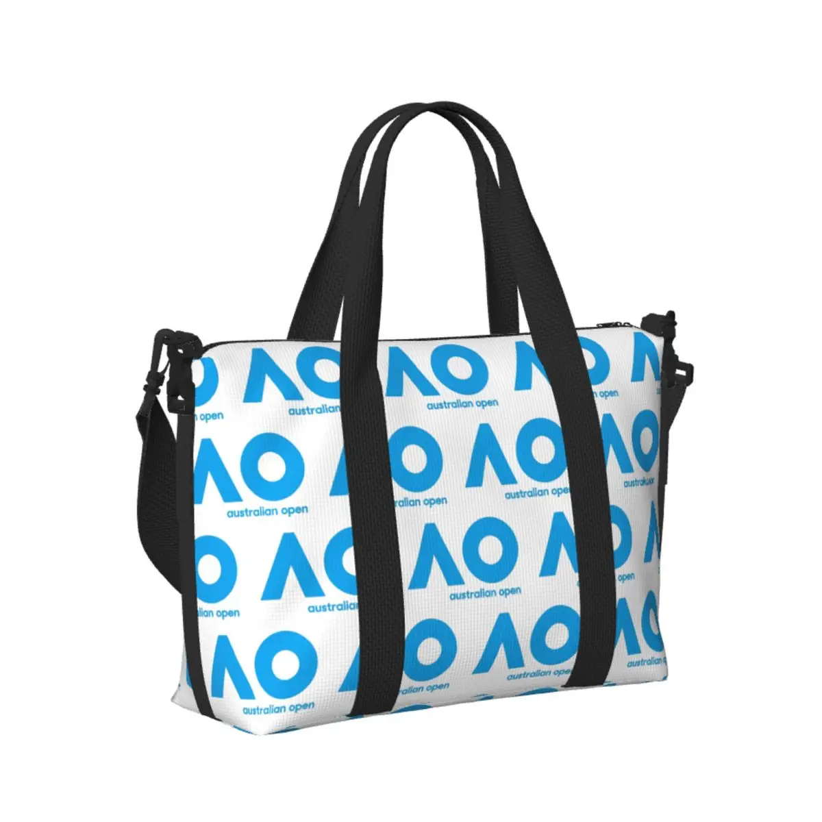 

Australian Open AO (Blue Version) Beach Travel Bag Large Capacity Tote Bags for Gym Sport Women Shopping Duffle Shoulder Bag