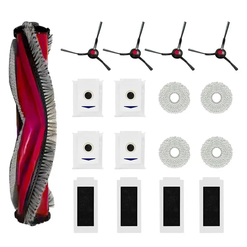

PZHI-For Ecovacs Debot T30 Pro / T30 Pro Omni / T30 Max / Yeedi Pro+ Main Side Brush Heap Filter Mop Cloth Dust Bags