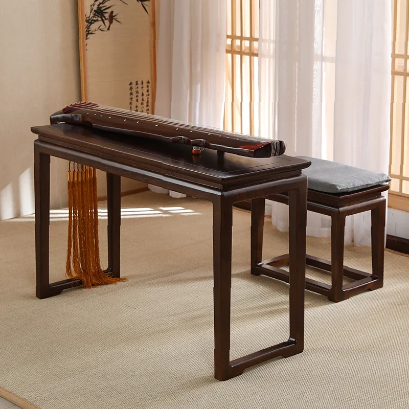 New Chinese style guqin table, stool, resonance qin table, Zen traditional Chinese study table, calligraphy table