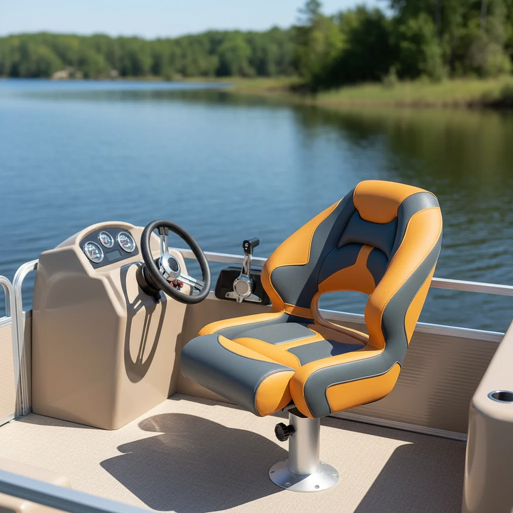

Marine fishing boat deck seat, comfortable high back vinyl UV protection, custom color