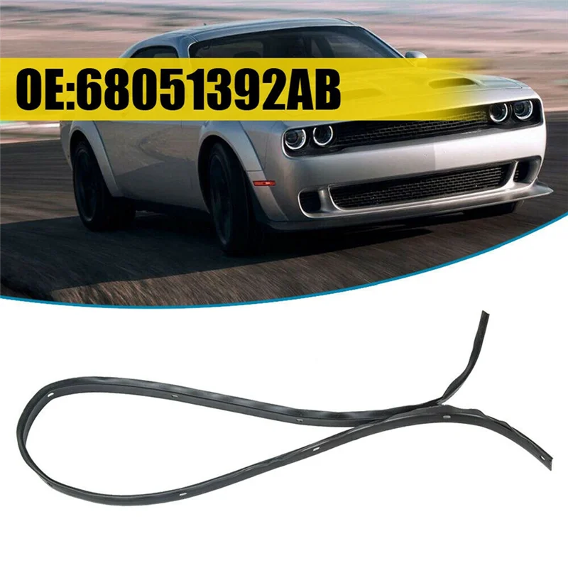 

HHTL 3X Front Fascia Bumper Hood Seal Waterproof With Rivets For Dodge Challenger 2008-2019 68051392AB 68051392AA