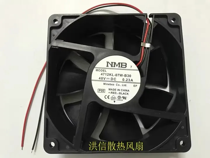 

Free shipping original 4712KL-07W-B30 DC48V 0.23A 120 * * 32MM 2-wire cooling fan