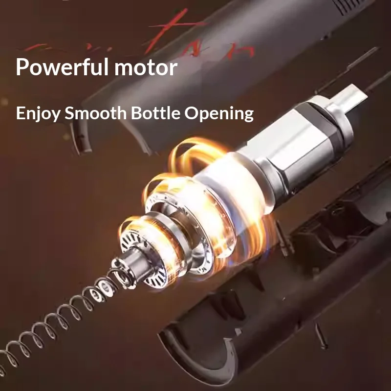 Electric Wine Bottle Opener Rechargeable Automatic Corkscrew with One-Click Button Portable Kitchen Bar Tool for Red Wine Gifts view 3