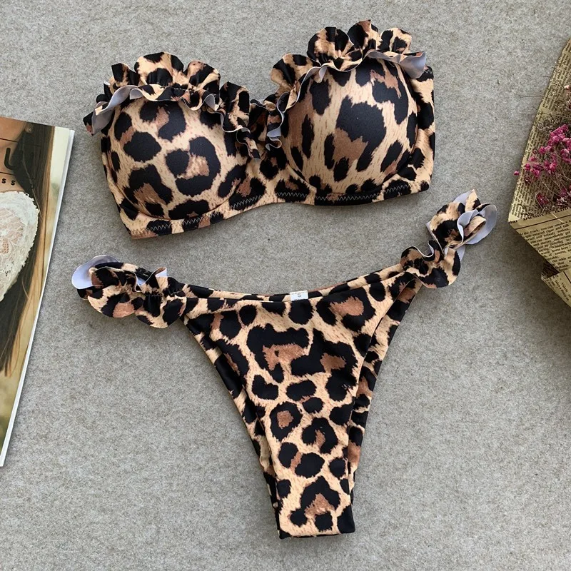 Solid Color Bikini Swimsuit Sexy Two-piece High-waisted Bikini Women's  مايوهات سباحة من قطعة واحدة Swimming Suit for Women