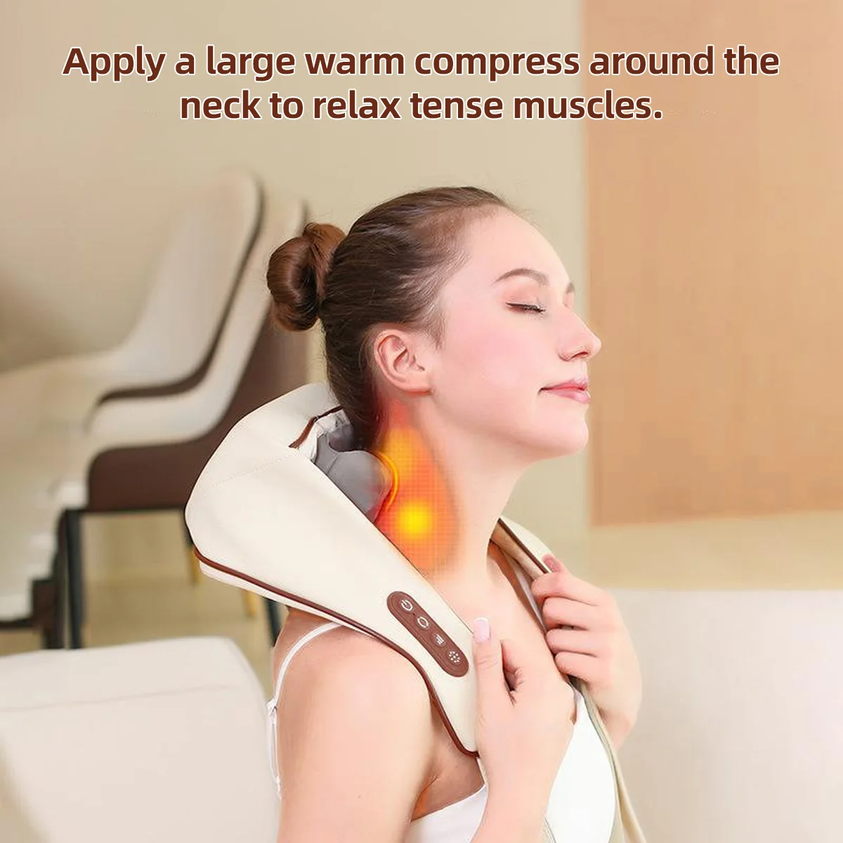Multifunctional U Shaped Neck and Shoulder Massager Electric Air Pressure Kneading Deep Pressure Back Relaxation Massager