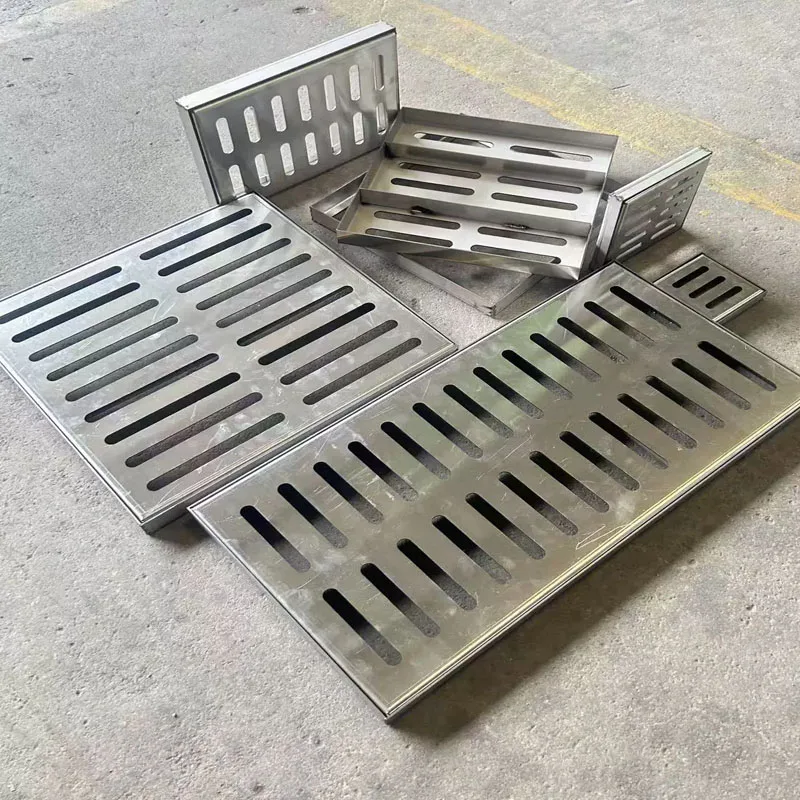 stainless steel 304 rainwater grate manhole cover sewer sealing drainage ditch cover courtyard decoration floor drain flush