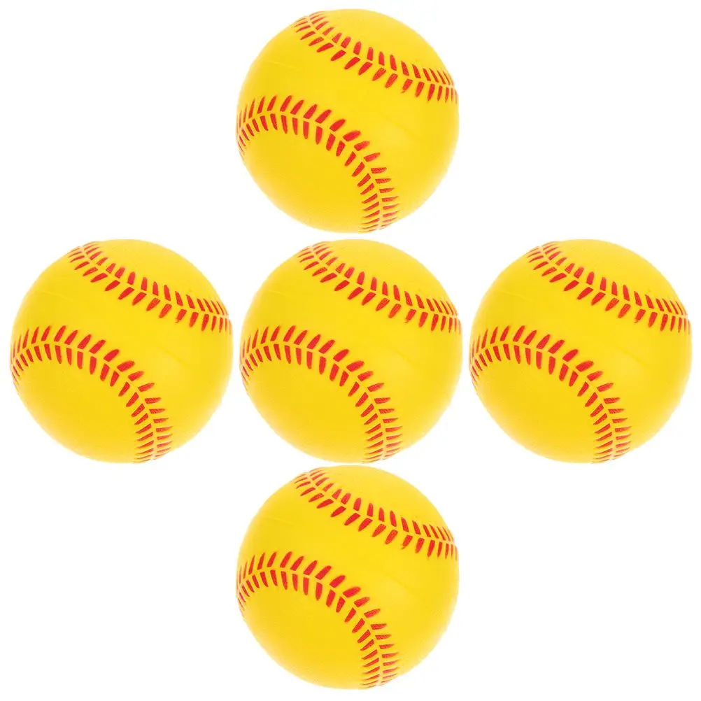 

5 Pcs Training Baseball Mini Child’s Foam Toy Baseballs for Pitching Hitting Sports