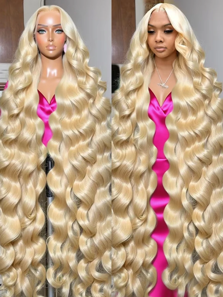 30 40 Inch 613 Colored Human Hair Wigs Body Wave 13x6 HD Lace Frontal Wigs 250% Density Honey Blonde Lace Front Human Hair Wigs