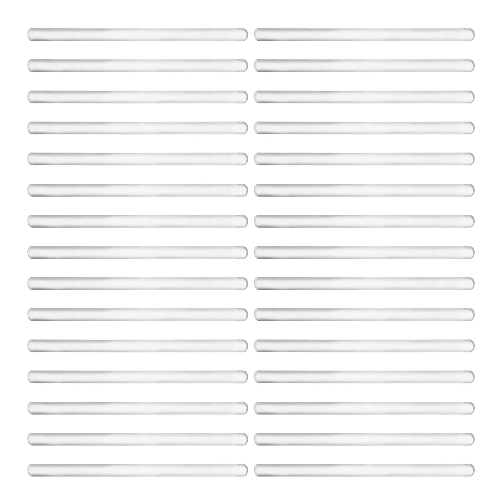 

30 шт. прозрачных стеклянных палочек для перемешивания с круглым концом, прочные стеклянные стержни для смешивания, прозрачные палочки для DIY бальзамов для губ, косметики, лабораторий