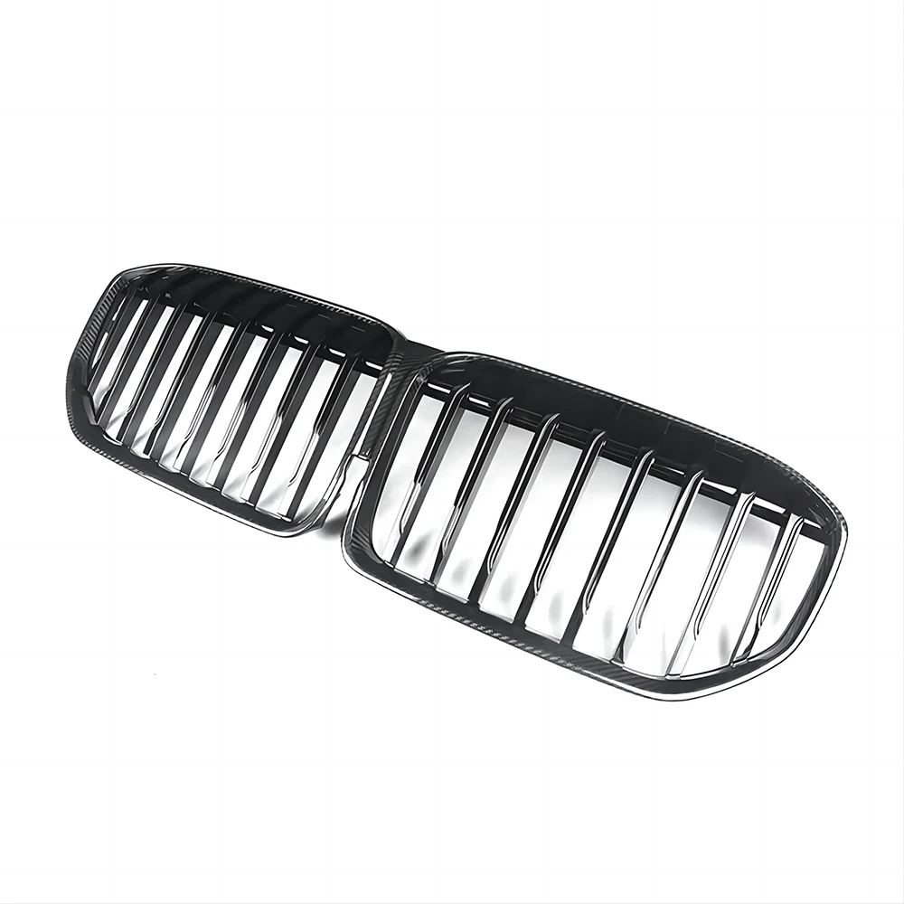 Dry Carbon Fiber Grill Front Bumper Double Slat Kidney M Style Grille For 20-22 BMW 7 Series G11 G12 Lci 730i 740i 750i M760Li