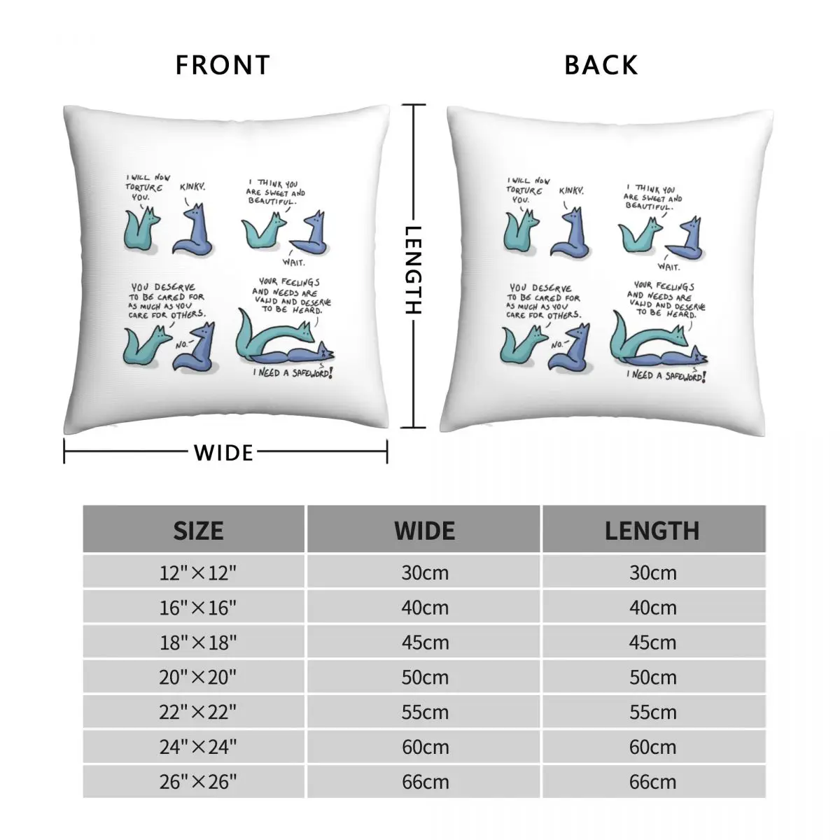 Torture Square Pillowcase Polyester Linen Velvet Printed Zip Decor Pillow Case Home Cushion Case