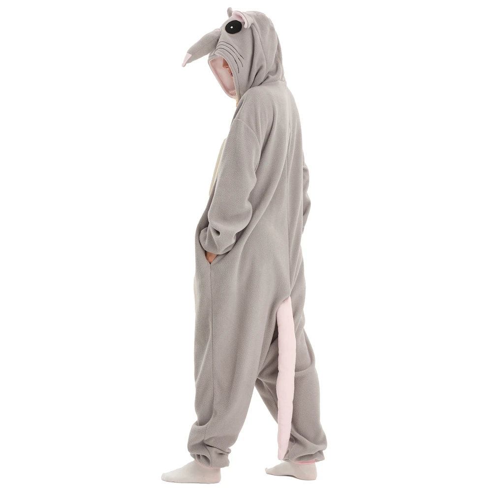 ELEIMOS Halloween Onesie Mouse For Women Men Adult Animal Kigurumis Pyjamas Cartoon Pajama Homewear Cosplay Costume