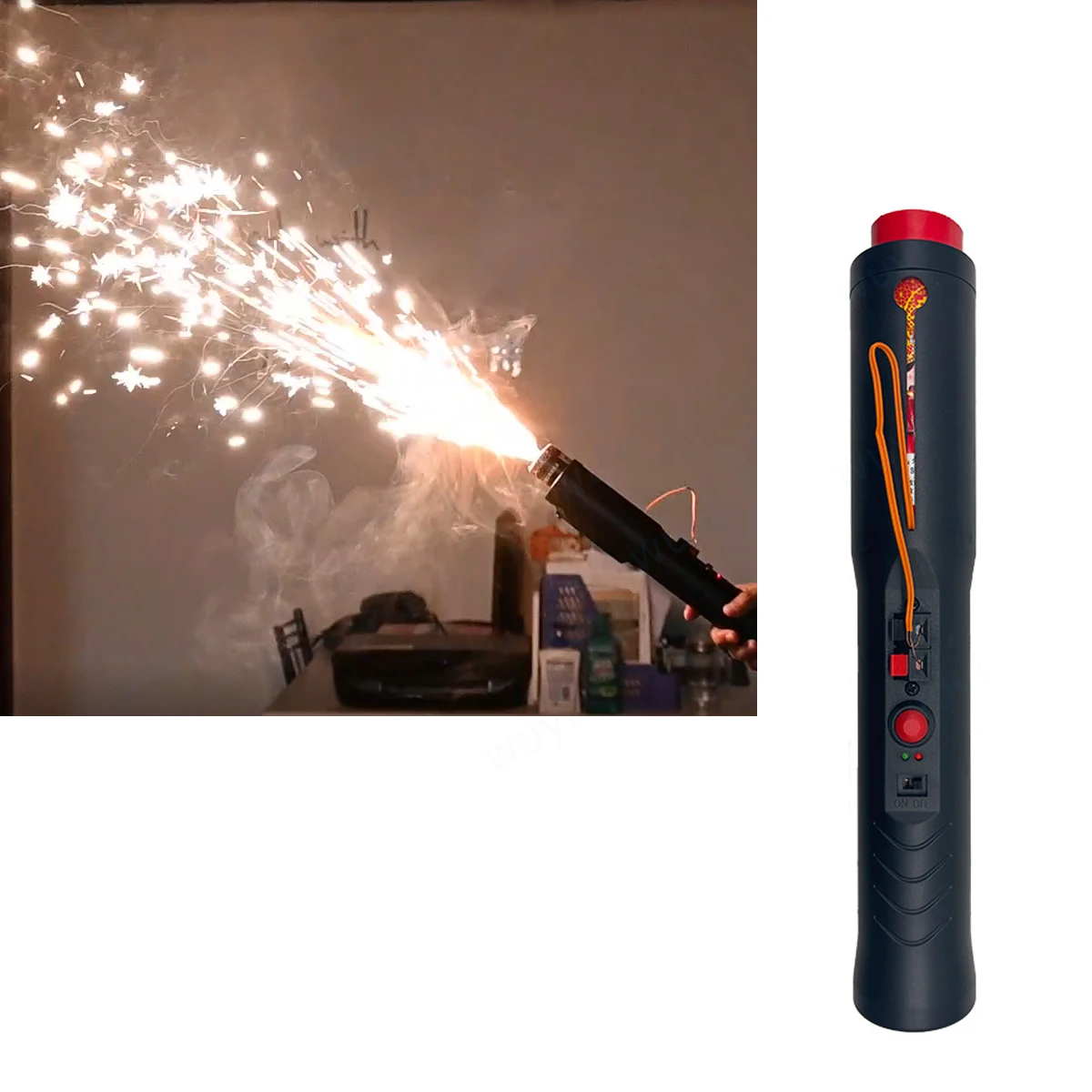 Ручной электронный фейерверк, распылитель, держатель, холодный огнемет, пиро-исклер для вечеринки, бара, свадебной сцены