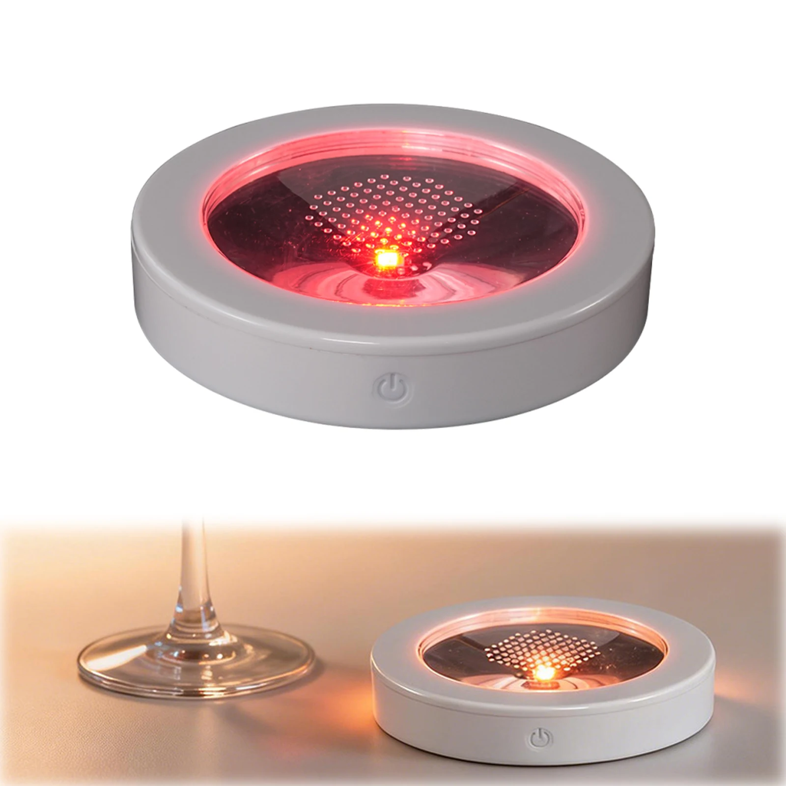 Glowing Drink for Coaster Multi-Purpose Light Up Coasters Base Luminous Mat Cup Holder for Bars/Restaurants/Beer/Weddings/Clubs