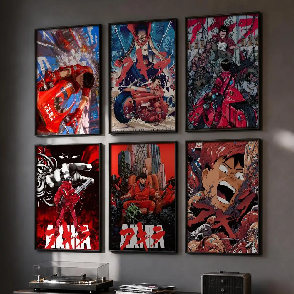 Japanese Anime A-Akira Poster HD Home Wall Stickers House Hallway Living Room Bedroom Bar Office Decor Art Prints