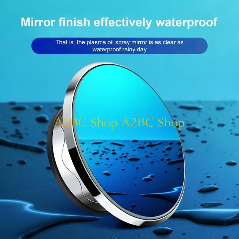 A2BC Adjustable Car Blind Spots Mirrors easy installs Suction Cup Designs Rear View Glass Safe Drives Suction Cup Rear Glass