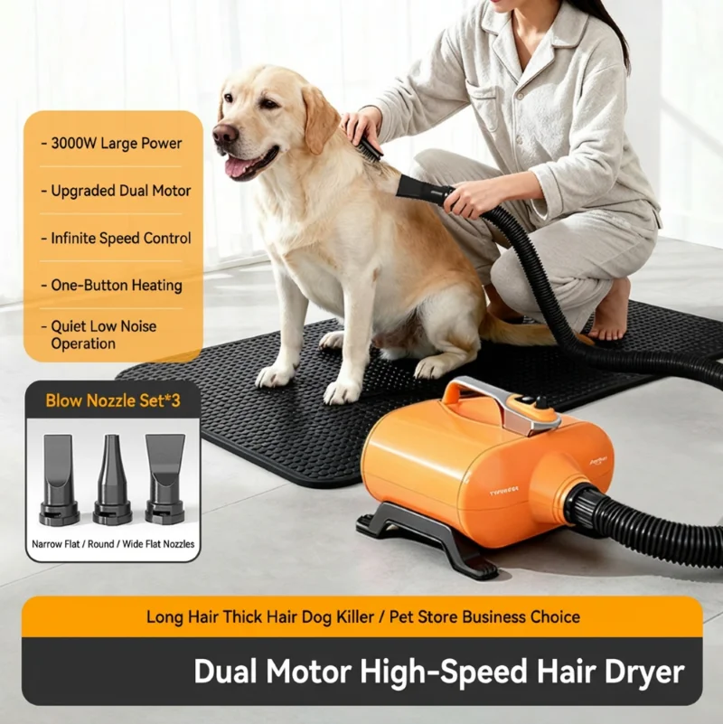Salon-level Typhoon Pet Products Low Noise Professional Dog Grooming Salon DHD-3000F Sainbao Dog Hair Dryer