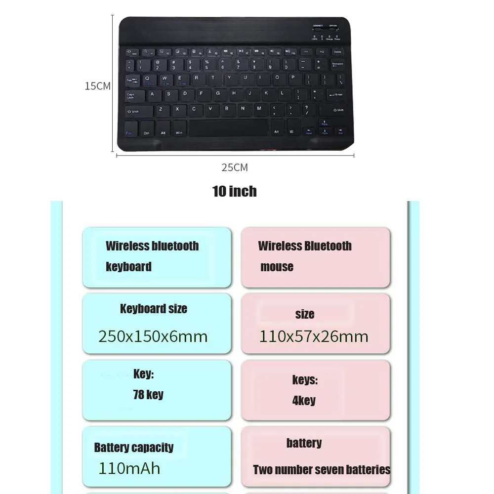 Nieuwe Bluetooth Toetsenbord Kit Voor Ios Android Windows Voor Ipad Keyboard Air Wireless Keyboard Muis Voor Xiaomi Apple Huawei Tablet