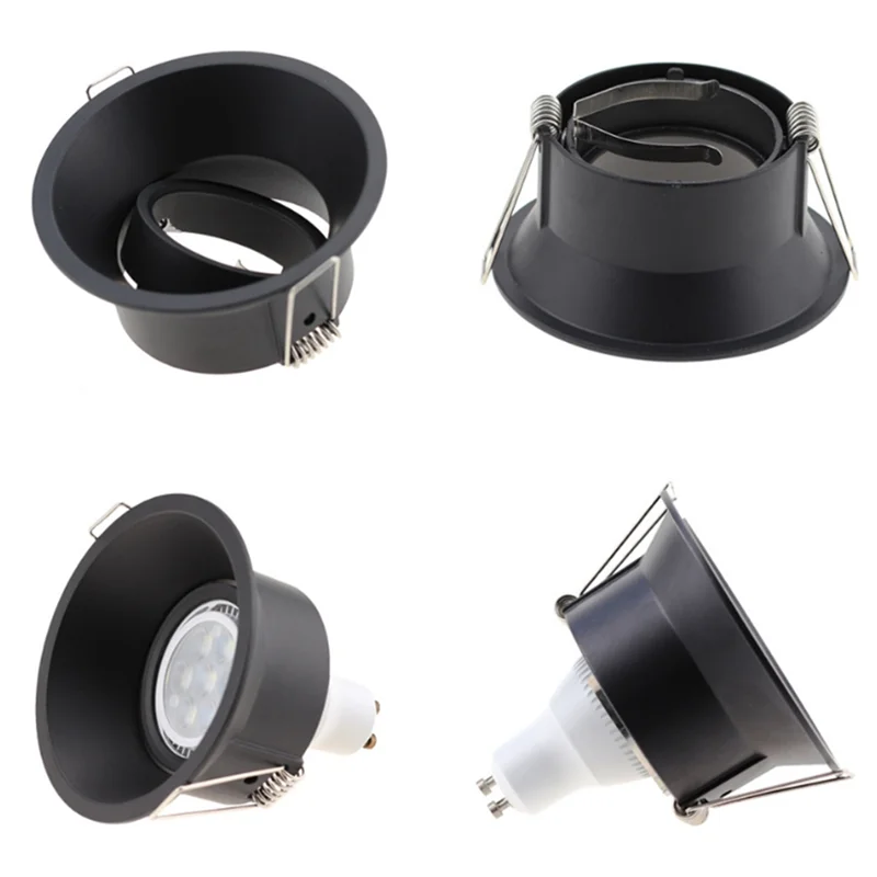 

A26F-белый/черный регулируемый светодиодный потолочный точечный светильник, круглый квадратный встраиваемый светильник MR16 GU10, светильники, потолочные светильники