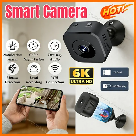 New Mini Security Camera Pro 4K FullHD WiFi Surveillance 2 Way Audio Motion Detection Infrared Night Vision Security Camera