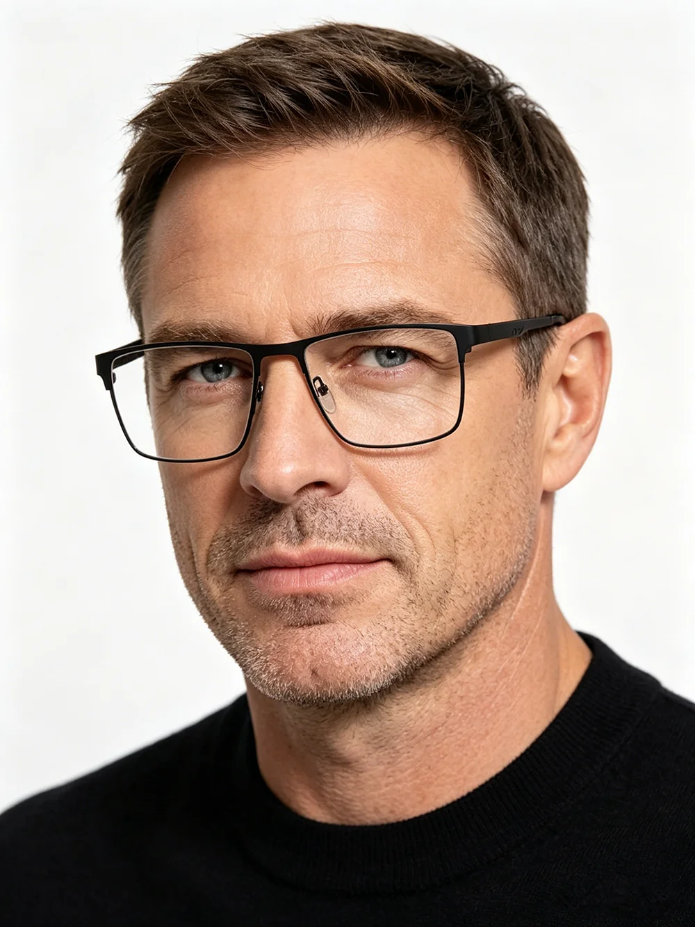 Herren-Lesebrille mit quadratischem Metallrahmen und Blaulichtfilter, modische Presbyopie-Brille für Herren, +100 bis +400 Dioptrien