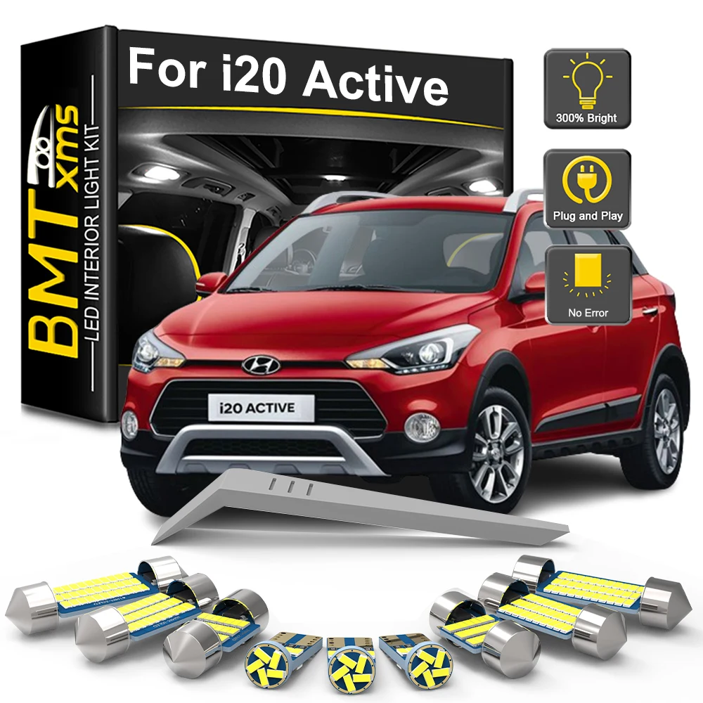 

BMTxms 11Pcs For Hyundai i20 Active 2015 2016 2017 2018 2019 2020 Car LED Interior Light Bulb Kit Reading Lamp Car Accessories