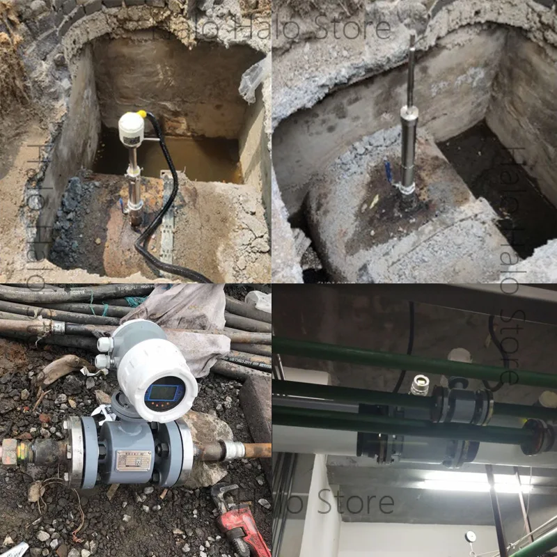 Intelligent plug-in electromagnetic flowmeter Large diameter tap water split mud wastewater flowmeter DN500/1000
