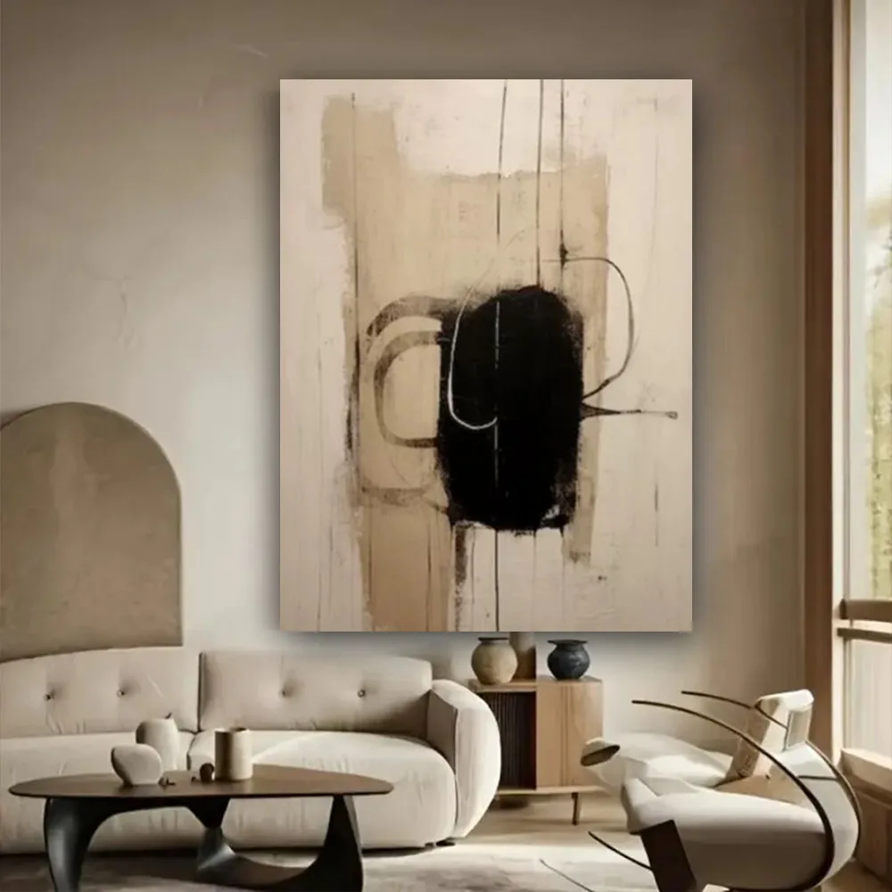 

Large 100% Hand-Painted Modern Oil Painting Gold Foil Abstract Canvas Picture Home Decoration Wall Art Living Room Entrance Mur
