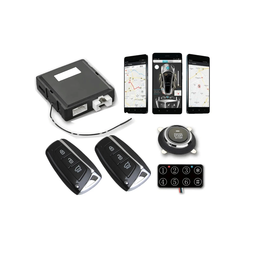 

4G GPS/GSM/GPRS Smart Phone APP PKE Passive Keyless Entry Push Button Engine Start System Ignition Start Stop Alarm System
