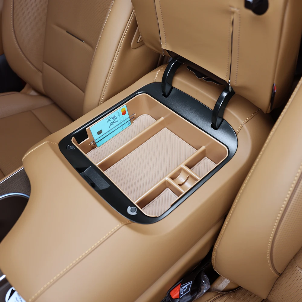 

For 9-seater Hyundai Palisade LX3 2026 LHD Double-Layer Central Storage Box Water Cup Organizer Holder Car Interior Components