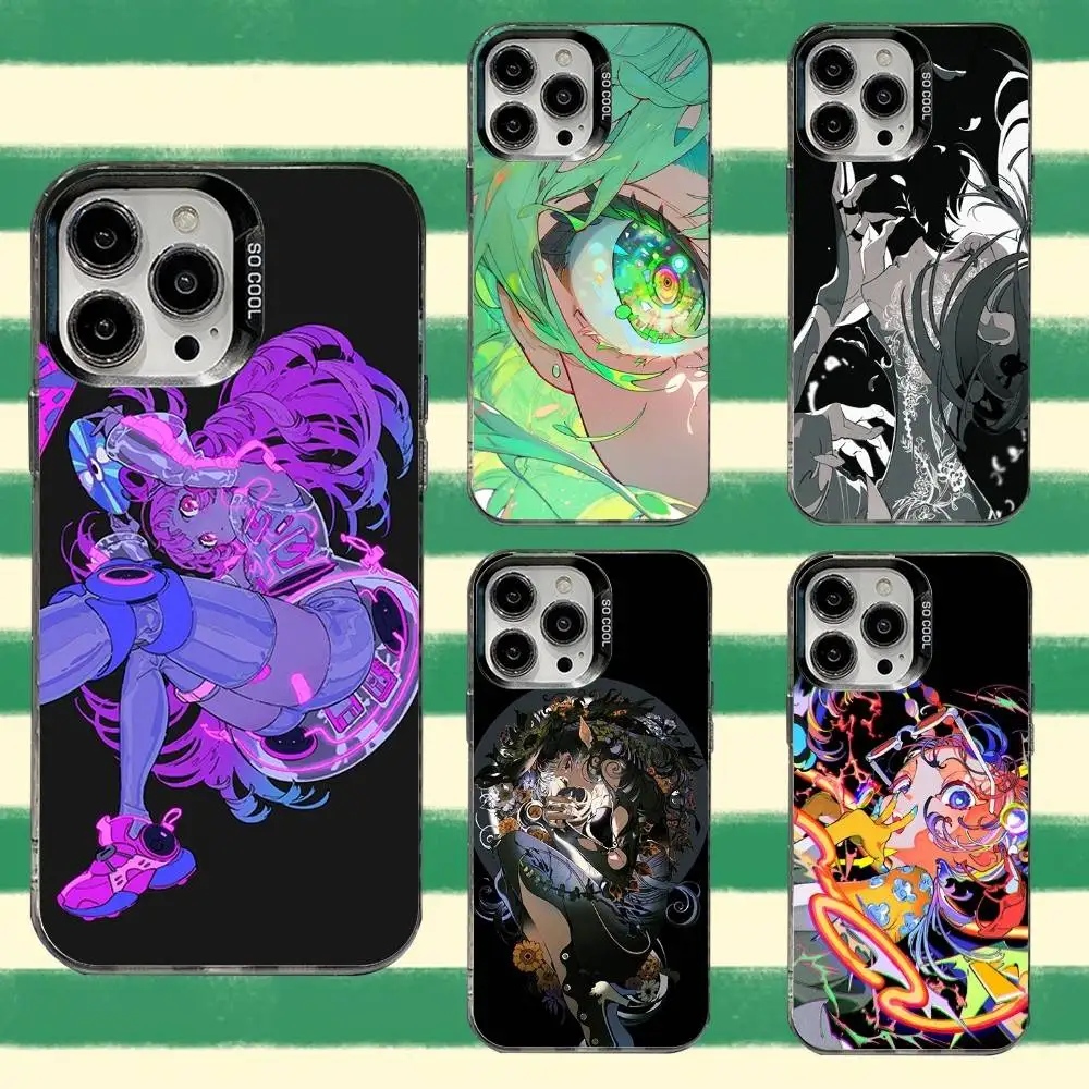 

Yoneyama M-Mai Art Phone Case For iPhone 16,15,14,13,12,11,8,7,Pro,Max,Plus,Mini,XS,SE Anti Fall Black Matte Hard