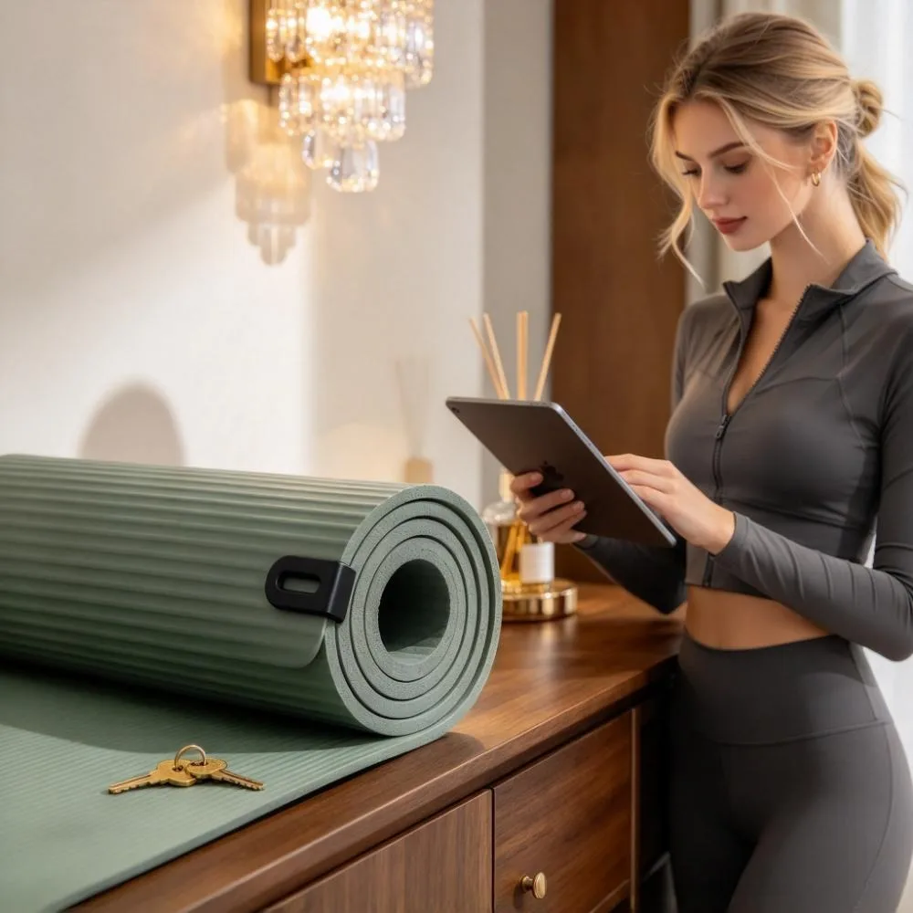 2pcs Yoga Mat Storage Clips, Easy Snap-On Secure Lock, No Binding Needed to Prevent Yoga Mat from Loosening And Unfolding