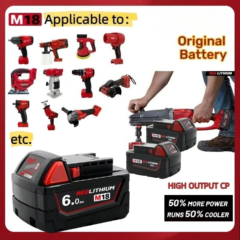 

Original M18 Battery 48-11-1860. Guaranteed OEM Performance & Perfect Fit for 48-11-1850, 48-11-1840 and M18B6 Tools.