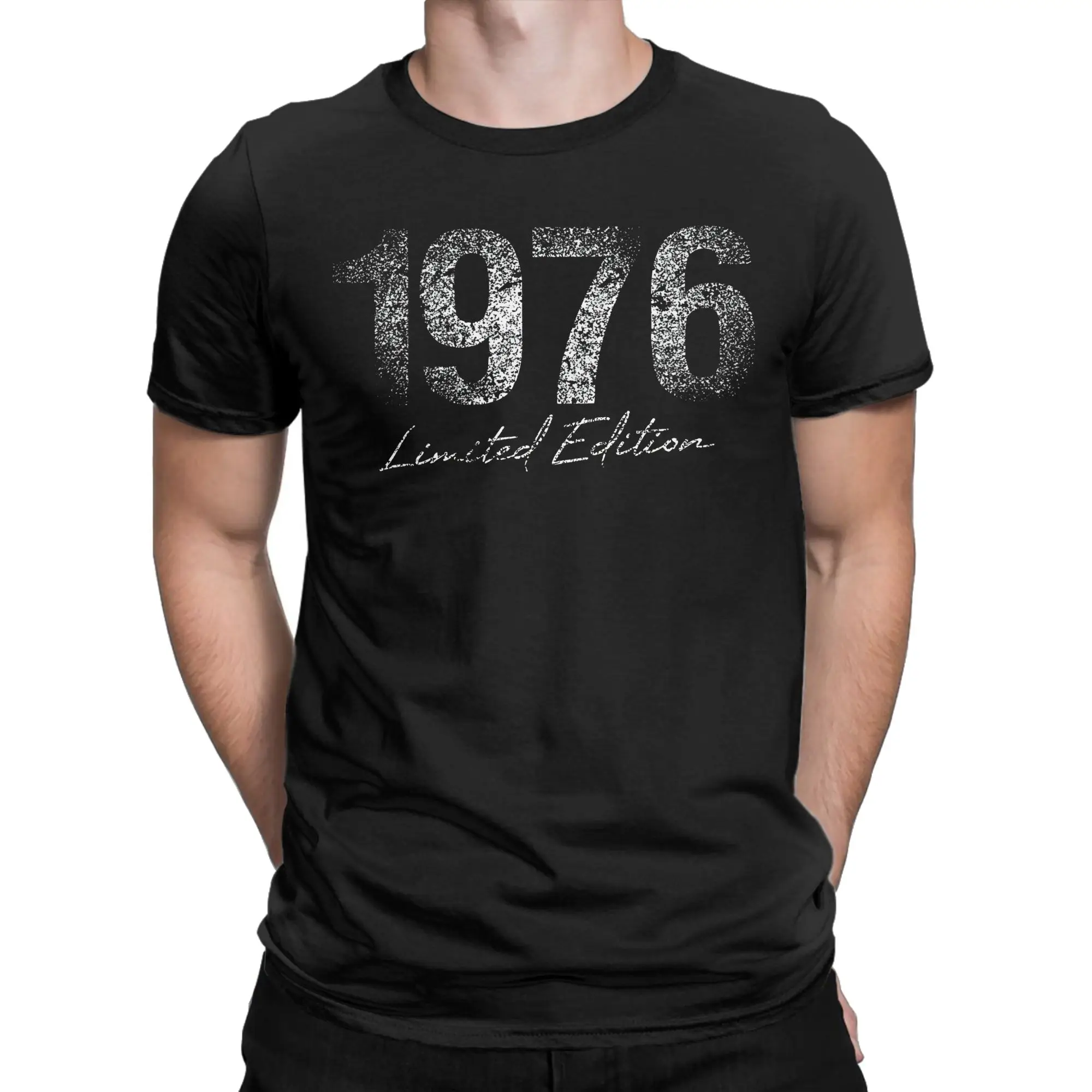 Vintage 1976 Limited Edition Cotton T Shirt For Men Summer  Awesome T-Shirts O Neck Hipster Tees Oversized Cheap Clothes